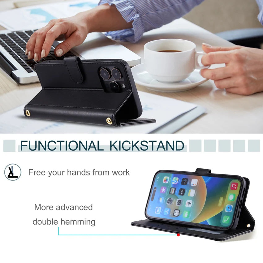 Flip Leather Wallet Case