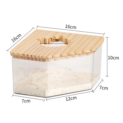 Acrylic Hamster Sand Bath House