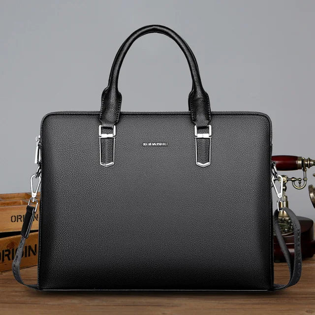 Luxury Cow Genuine Leather Business Men's Briefcase