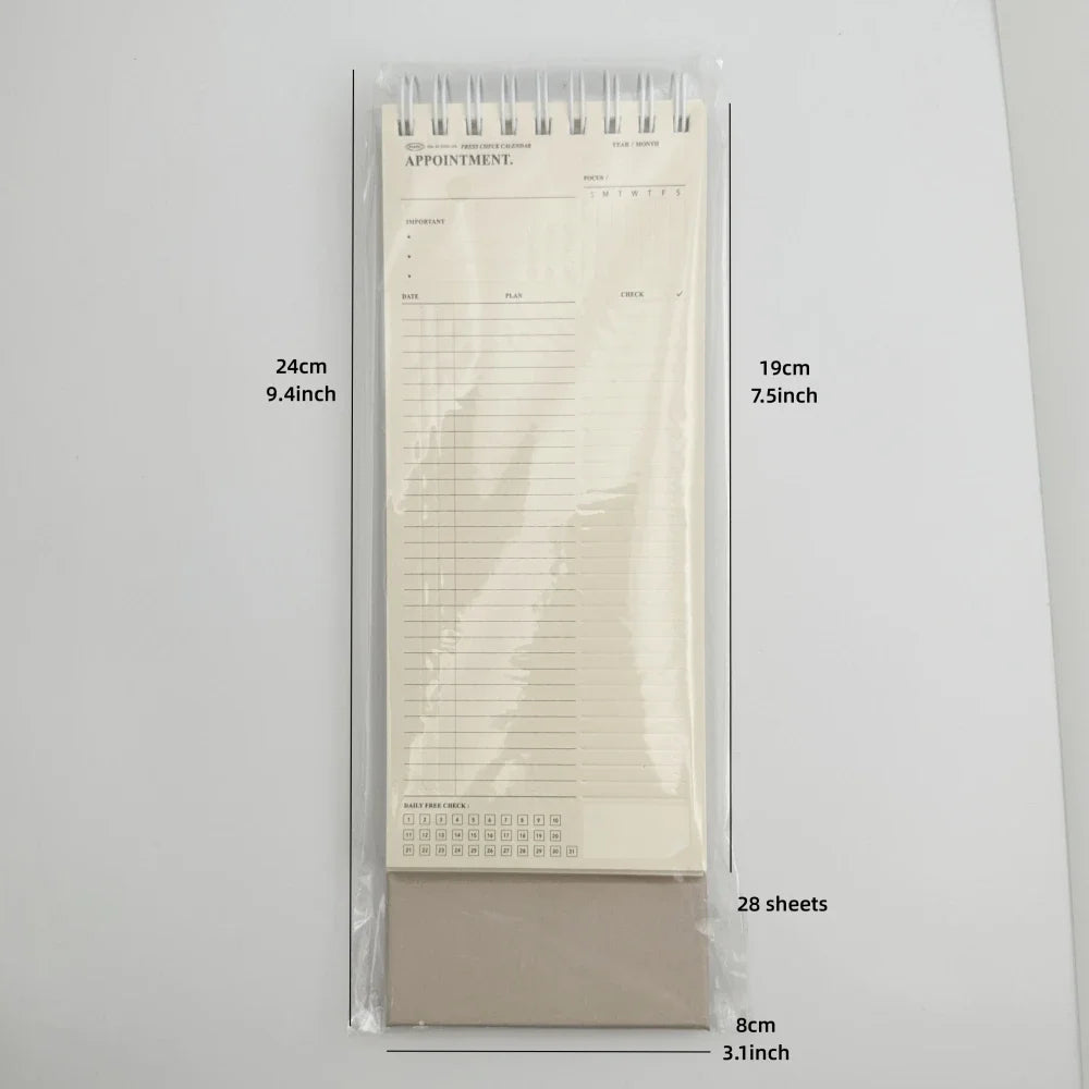 Vertical Desk Calendar Planner – Weekly Monthly Schedule Notebook