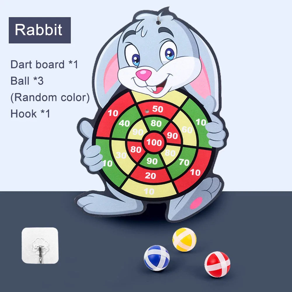 Kids Cartoon Sticky Ball Dart Board Game