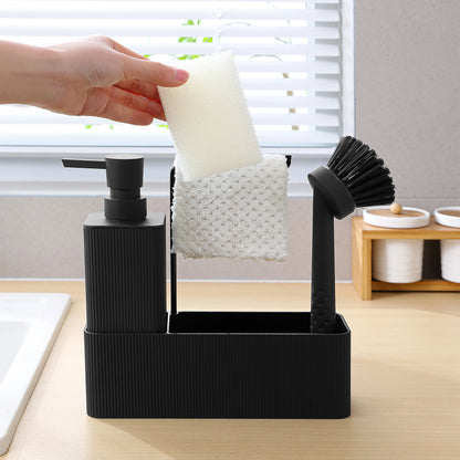 Matte Black Kitchen Soap Dispenser Set