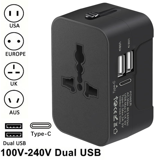 Universal Travel Adapter with USB & USB-C Charging