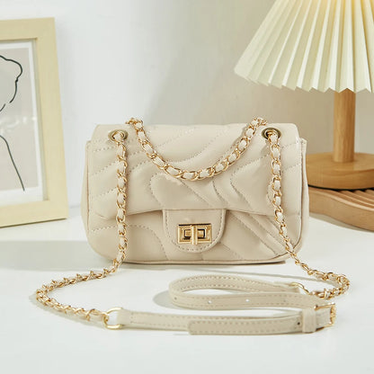 Quilted Chain Crossbody Shoulder Bag