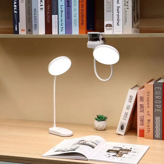 Rechargeable LED Desk Lamp with Folding Clamp