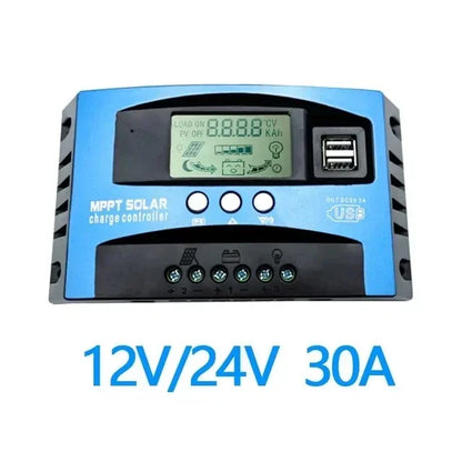 MPPT Solar Charge Controller – 12V/24V LCD Solar Battery Regulator