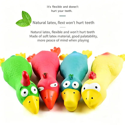 Natural Latex Chicken Squeaky Dog Chew Toy