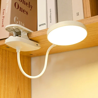 Rechargeable LED Desk Lamp with Folding Clamp