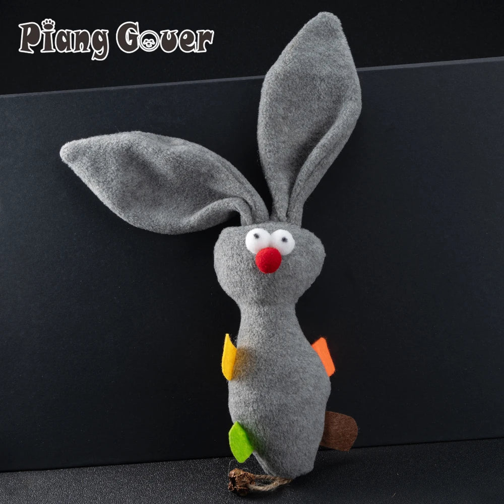 Grey Rabbit Catnip Plush Toy for Cats