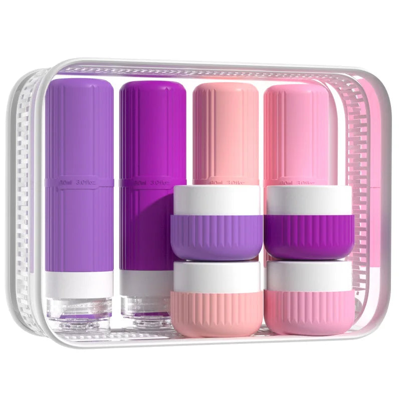 Silicone Travel Toiletry Bottles Set