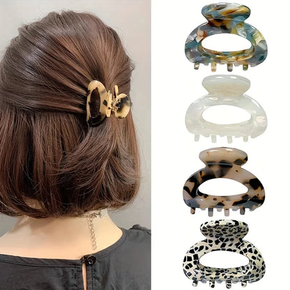 Elegant Small Oval Hair Claw Clip