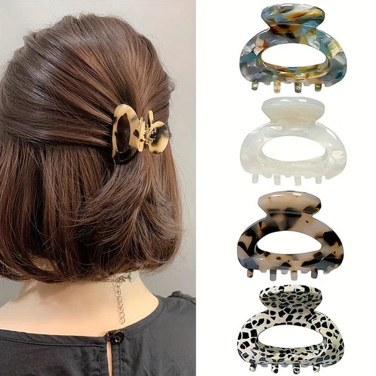 Elegant Small Oval Hair Claw Clip