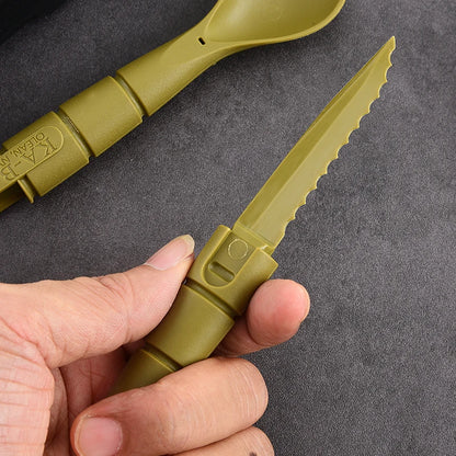 Outdoor EDC Mini Multi-Tool Fork & Spoon Set