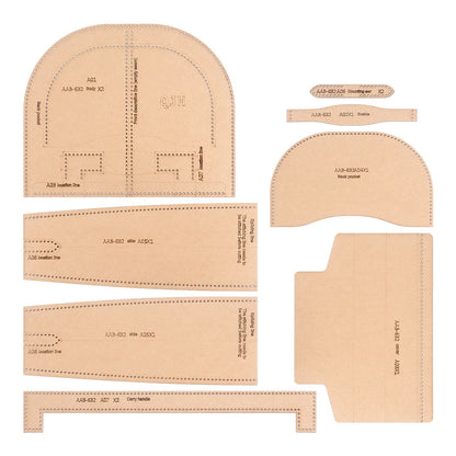Semi-Circular Leather Handbag Template Set
