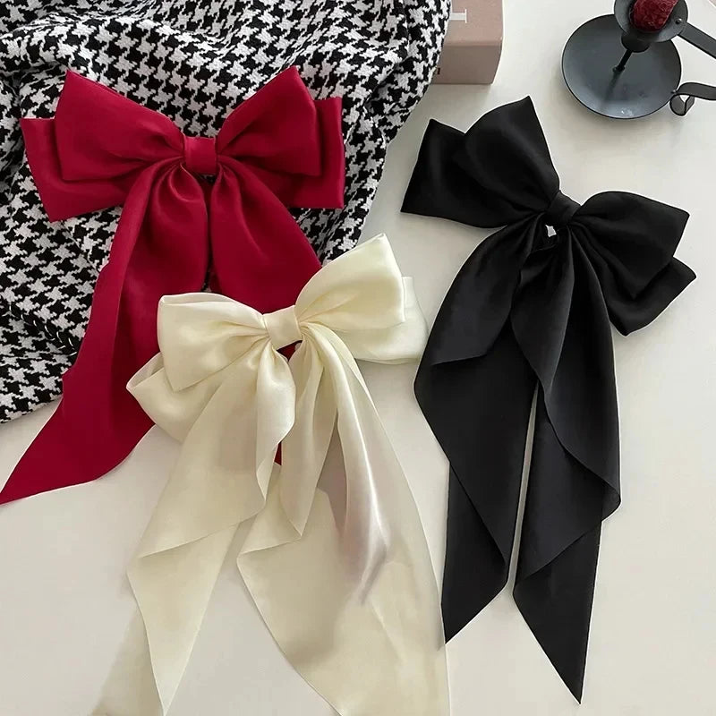 Korean Satin Bowknot Hair Clip