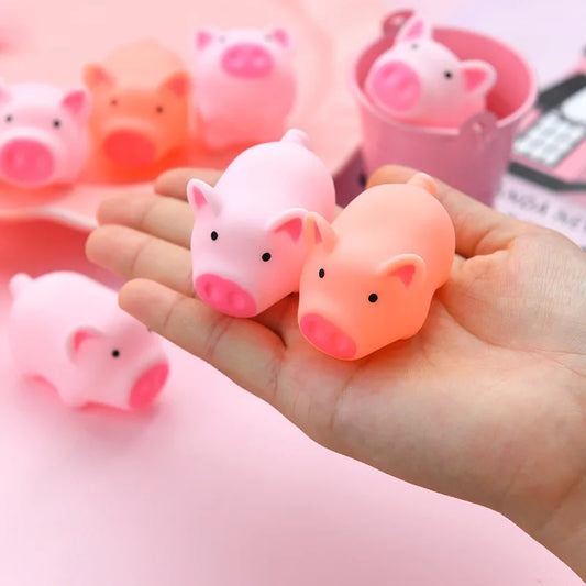 Mini Squeaky Pig Dog Toy Set