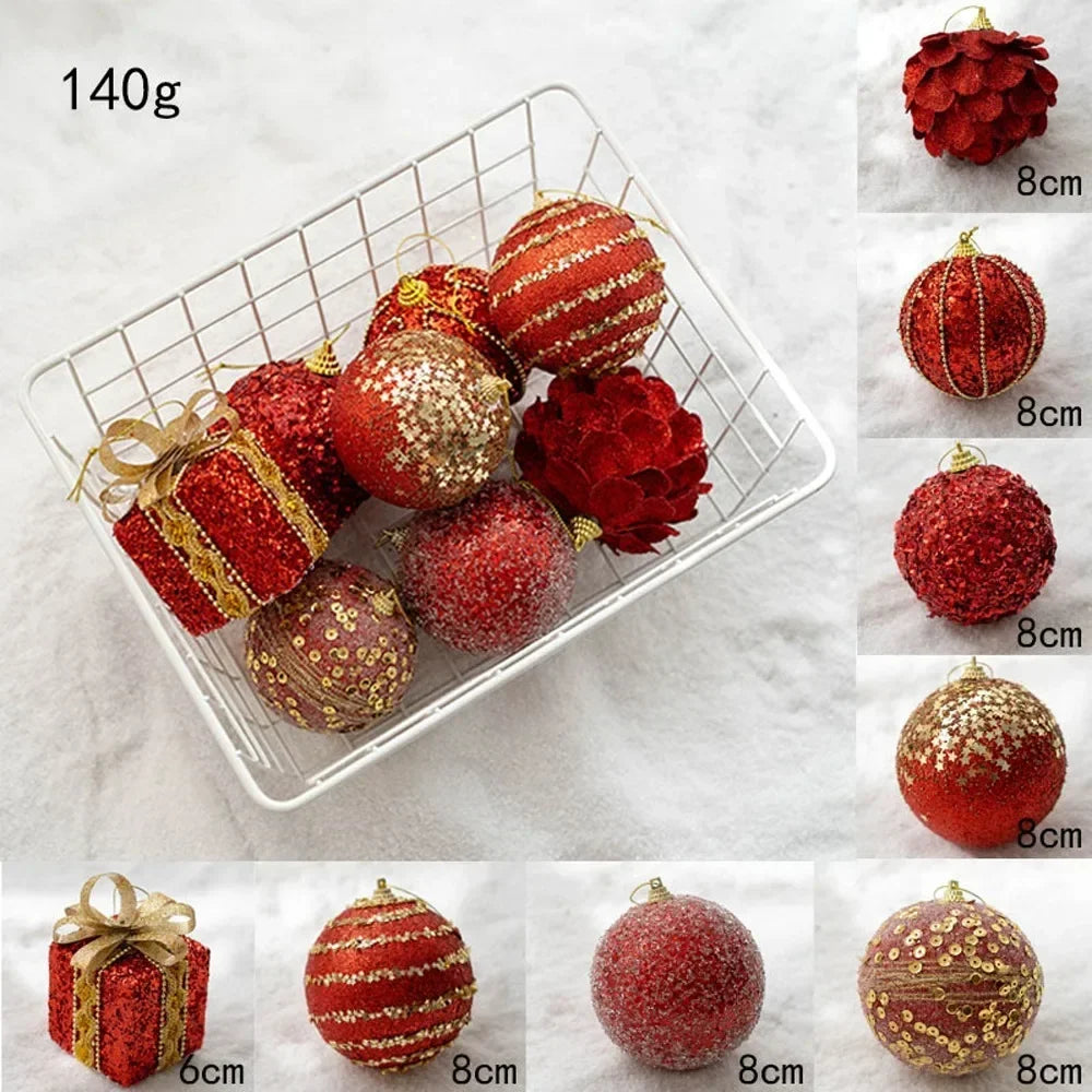 6-Piece Colourful Christmas Bauble Set