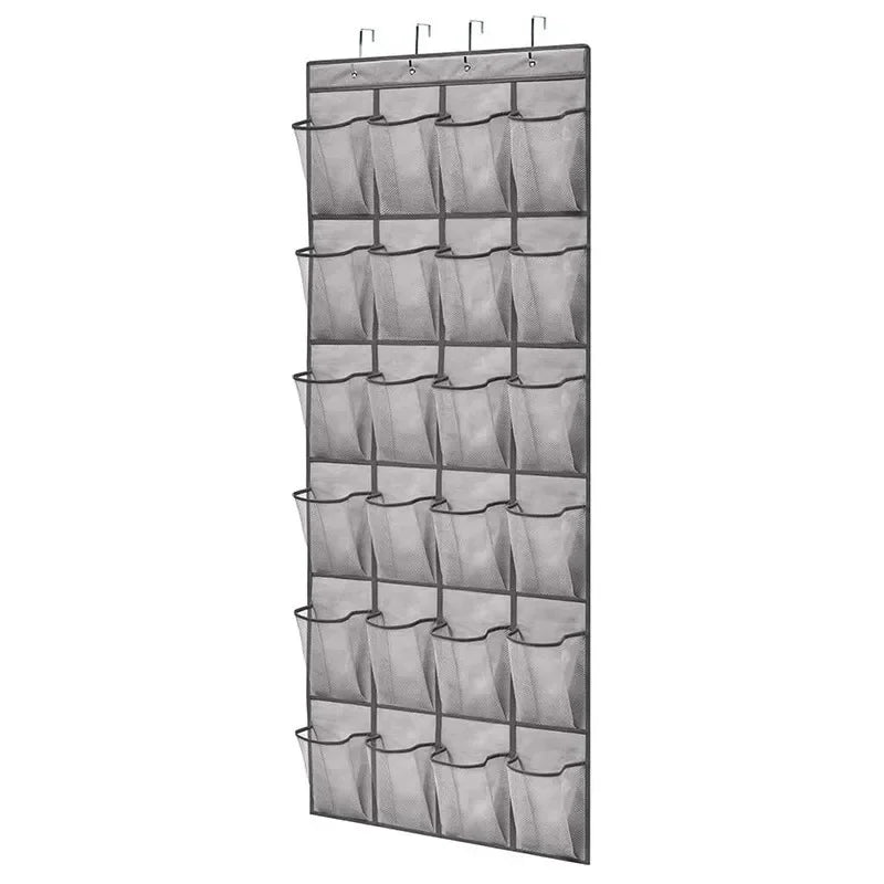 24 Mesh Pockets Wall Mounted Shoes Storage Bag