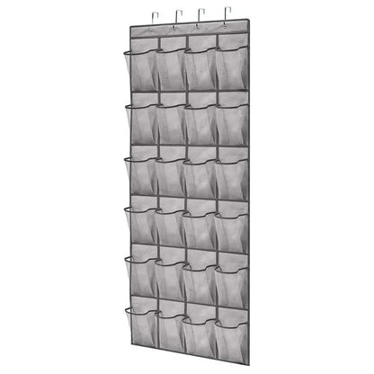 24 Mesh Pockets Wall Mounted Shoes Storage Bag