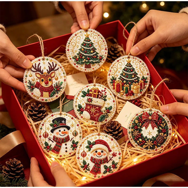 DIY Christmas Diamond Painting Ornament Kit