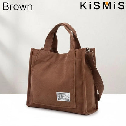 Corduroy Square Shoulder Bag