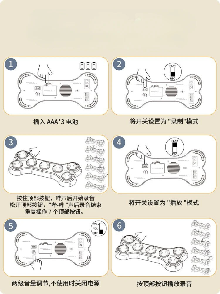 Recordable Pet Communication Buttons Soundboard