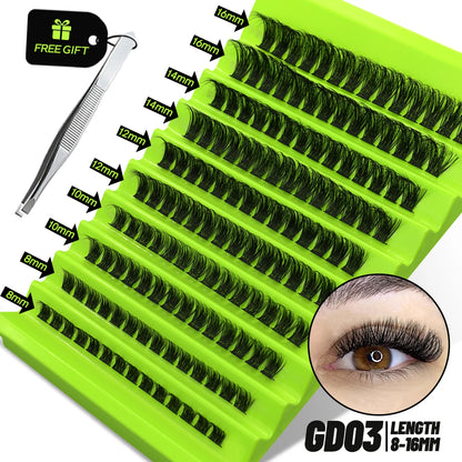 GROINNEYA DIY Natural Volume Cluster Lashes