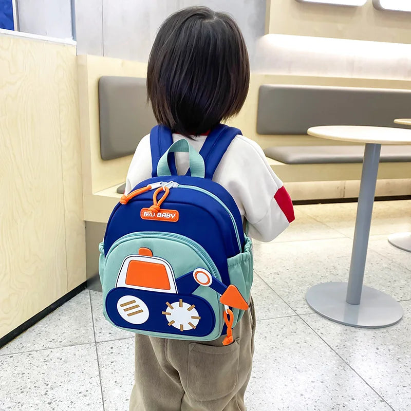 Kids Construction Truck School Backpack