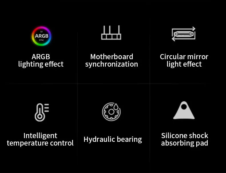 120mm ARGB Infinity Mirror Cooling Fan with PWM Control