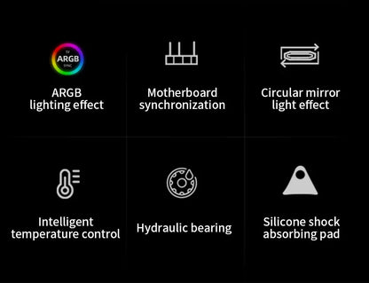 120mm ARGB Infinity Mirror Cooling Fan with PWM Control