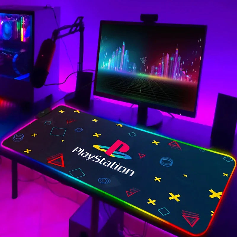 RGB LED Gaming Mouse Pad with Backlit Edge