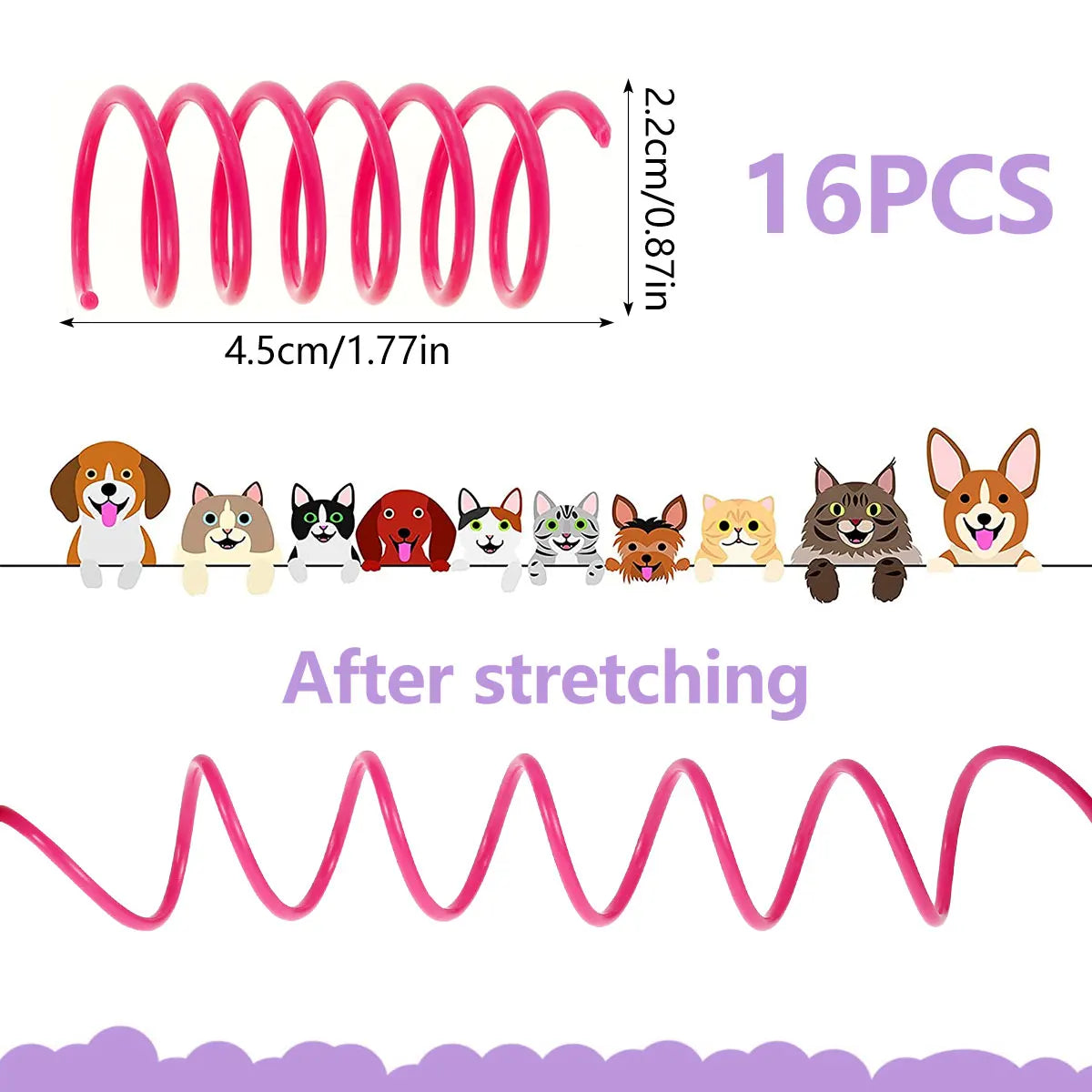 Cat Spring Toys – Colorful Interactive Coil Toys for Kittens