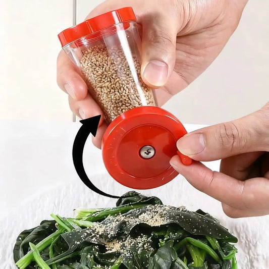 Hand-Rotated Sesame Seed Grinder with Storage Container