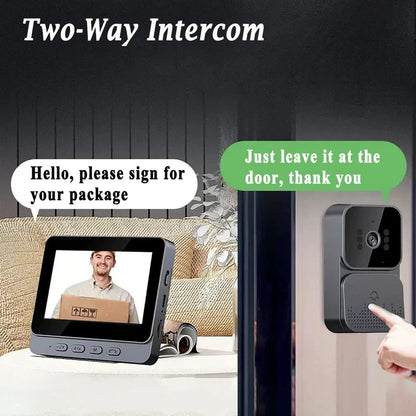 Smart Wireless Video Doorbell with 4.3” Indoor Display & Night Vision