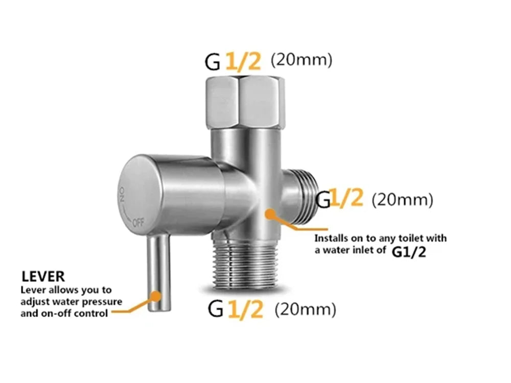 Wall-Mounted Stainless Steel Toilet Spray Kit