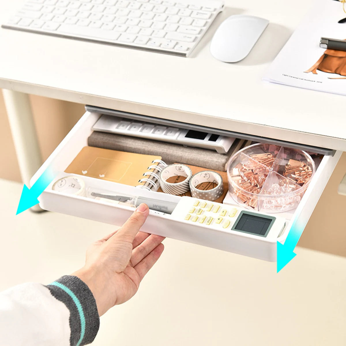 Under Desk Hidden Storage Drawer