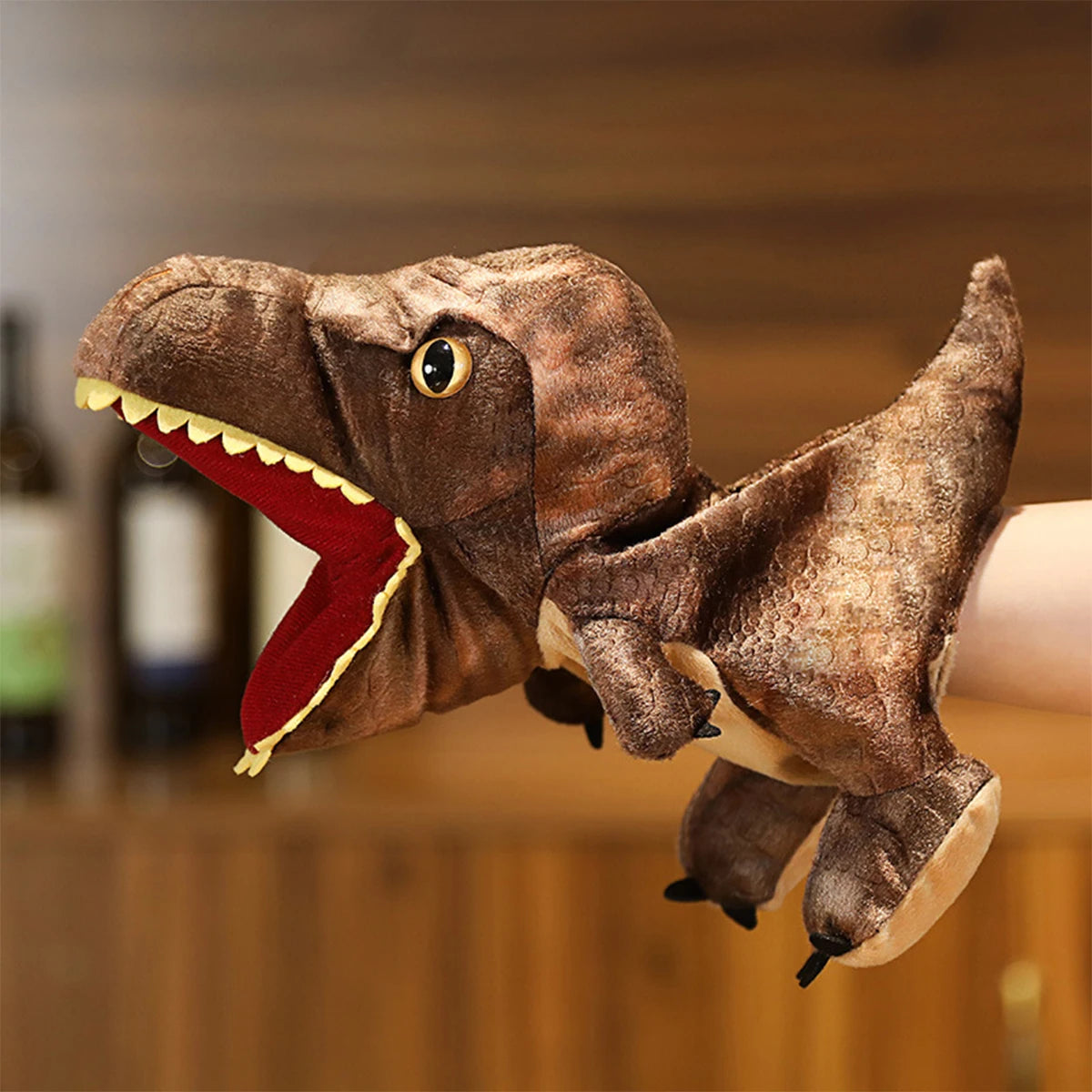 Dinosaur Hand Puppet Plush Toy for Pets