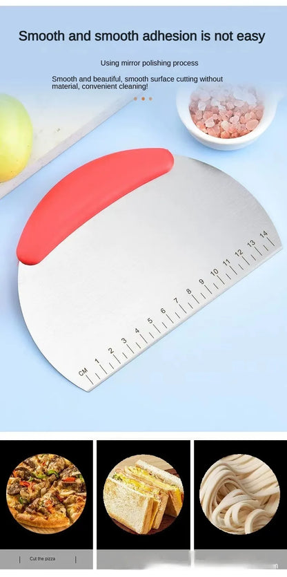 Stainless Steel Dough Scraper with Measurement Scale