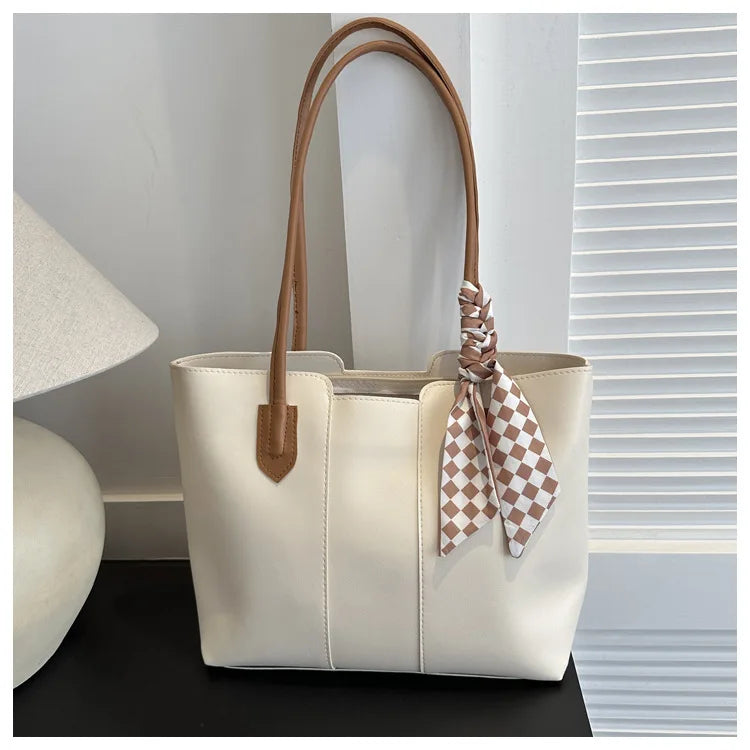 Large Capacity Faux Leather Tote Bag