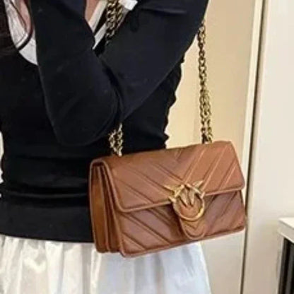 Luxury Quilted Leather Crossbody Handbag