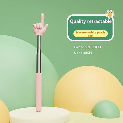 Stainless Steel Telescopic Teaching Pointer with Finger Tip