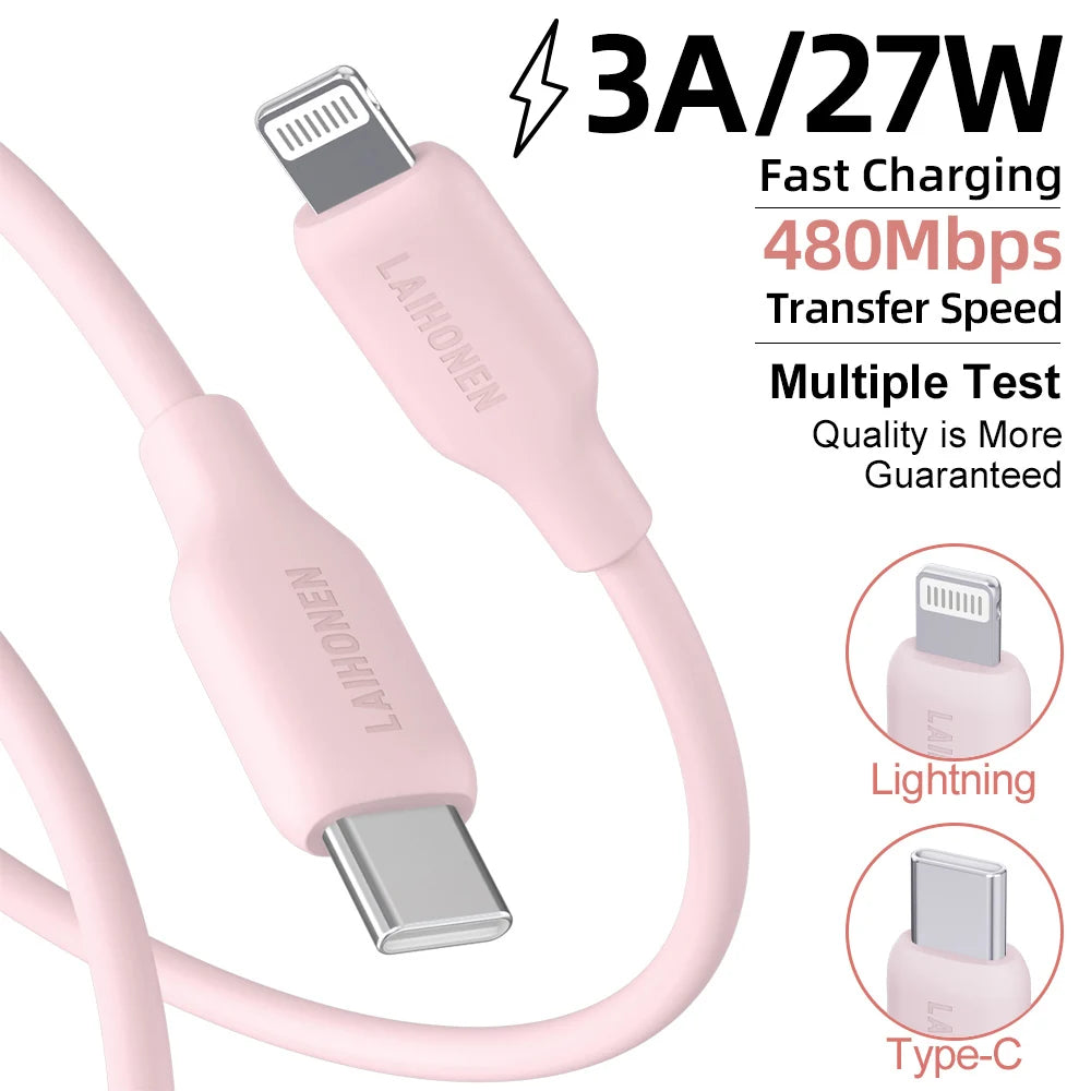 Silicone Lightning Fast Charge Cable