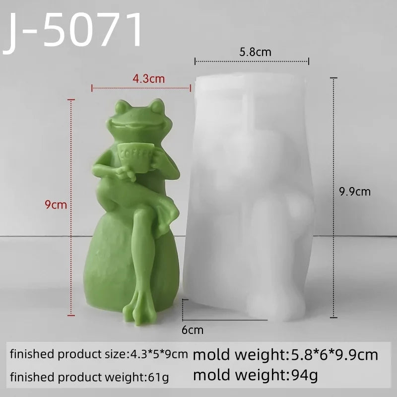 Frog Candle Silicone Mold DIY Gypsum Aromatherapy Candlestick