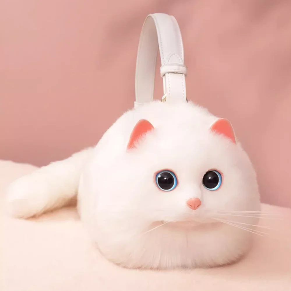 Cute Plush Cat Shoulder Bag