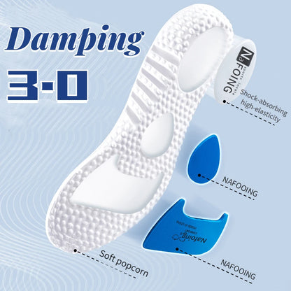 X.Z.MOONLIGH Silicone Memory Foam Sports Insoles