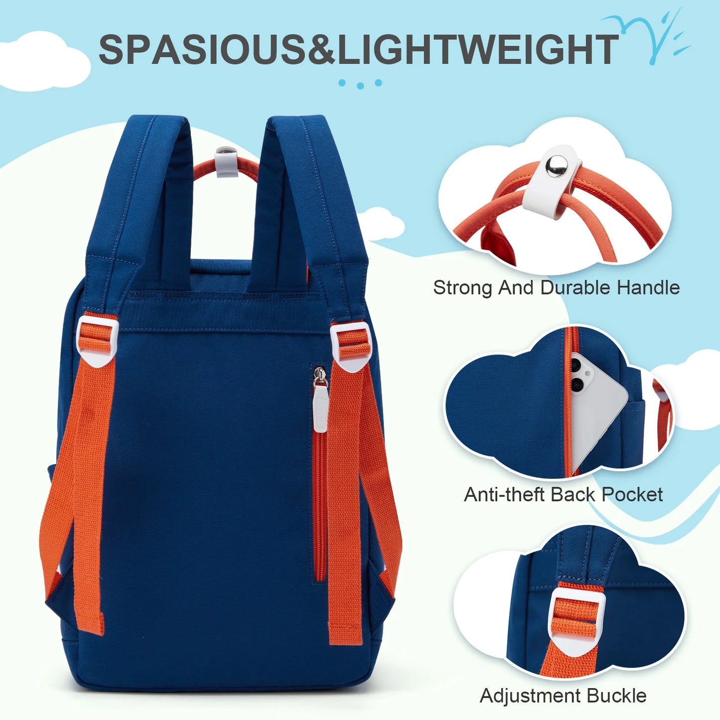 Fewchor Casual Kids School Backpack