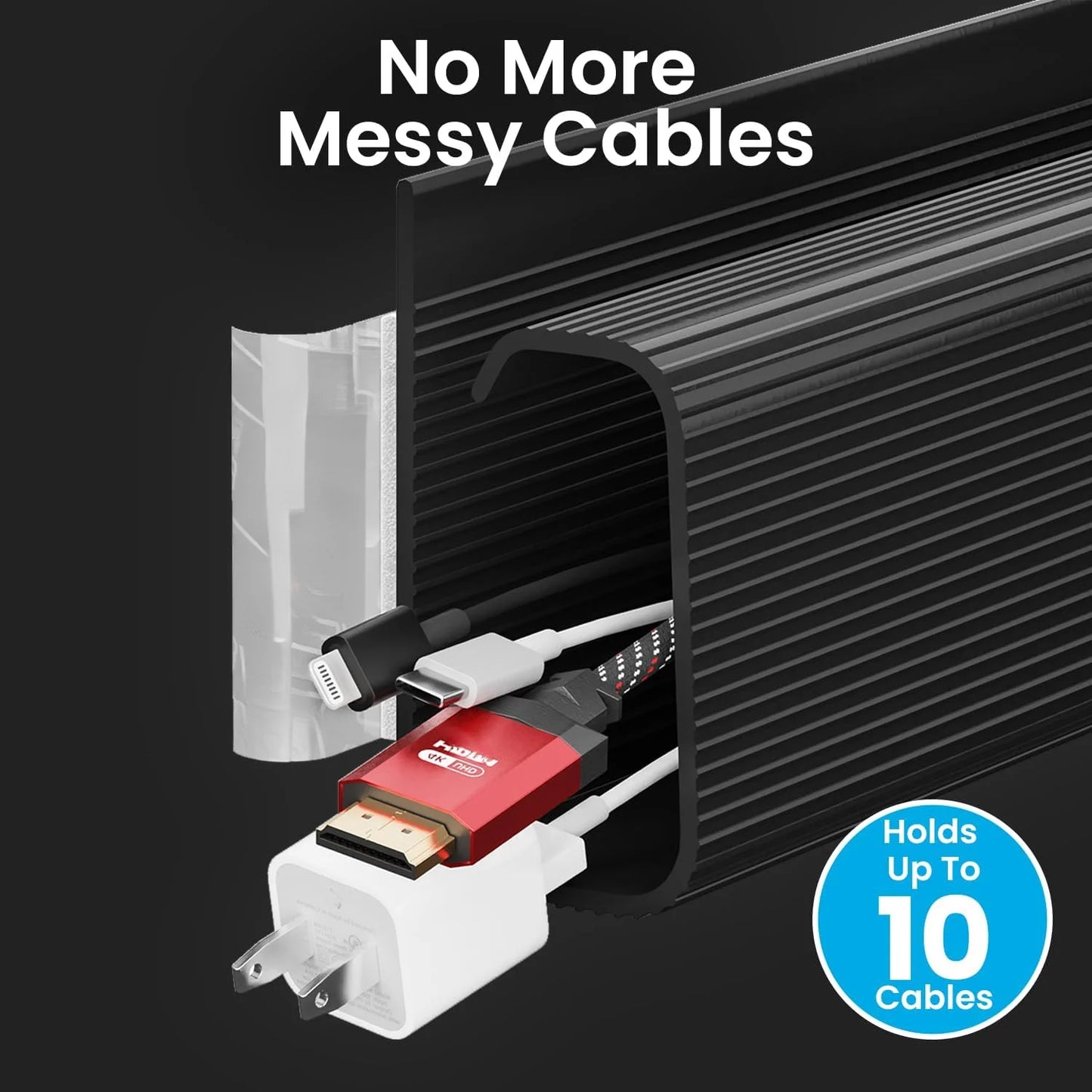 Self-Adhesive Under Desk Cable Raceway