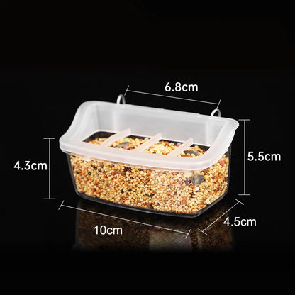 Transparent Spill-Proof Bird Feeder & Water Dispenser