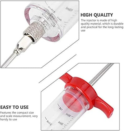BBQ Marinade Injector Syringe Set for Turkey, Chicken, Beef & Pork