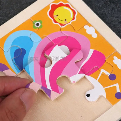 Mini Wooden 3D Puzzle Set for Kids
